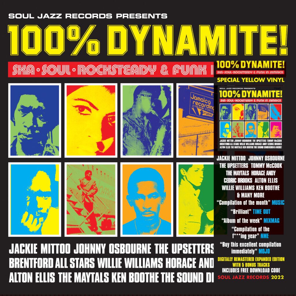 VA / Soul Jazz Records Presents - 100% DYNAMITE! Ska, Soul, Rocksteady and Funk in Jamaica - RSD_2022